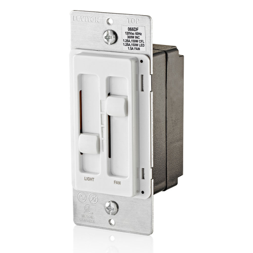 Dimmer Slide Single Decor WH