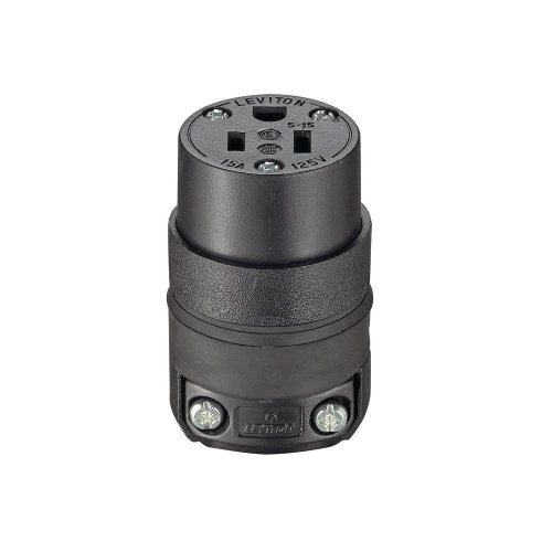 Female Plug 3P Blk 15A Polariz