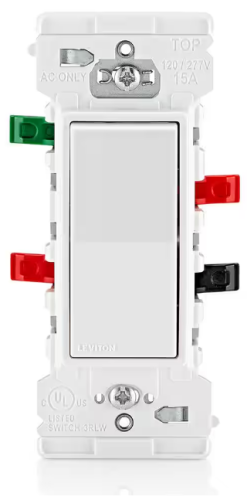 Switches Decora 3 Way 10pk Wh