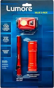 Flashlight 150 Lumens 3-Pack
