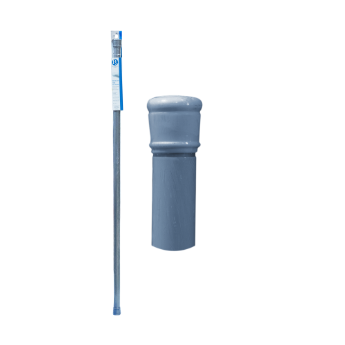 Tension Rod Shower 41"-76" Gray
