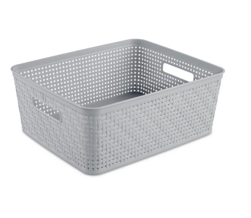 Short Basket 14"x11.5" Grey