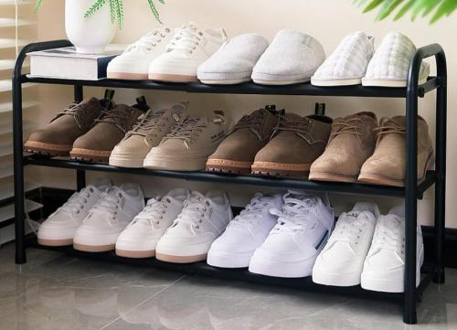 Extend. 3 Tier Metal Shoe Rack