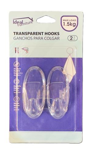Transparent Hooks 2pc