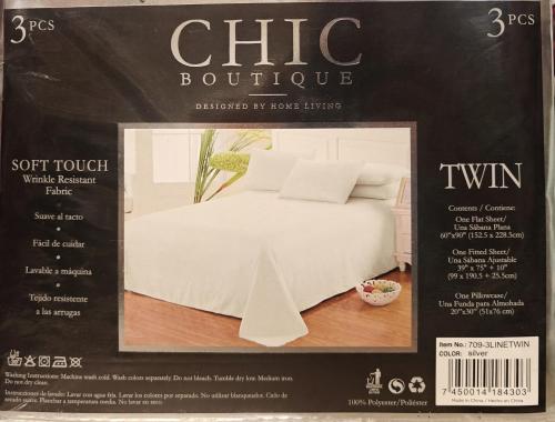Bed Sheet Microfiber Solid Twin