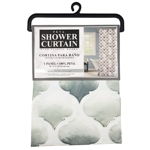 Shower Curtain Printed Peva C Hooks