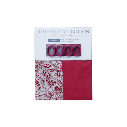Shower Curtain 2pc Red