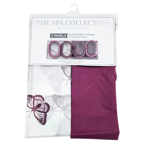 Peva Shower Curtain Set 2pk