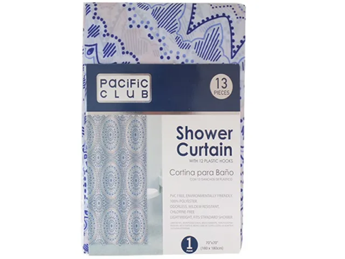 Shower Curtain w/Hooks
