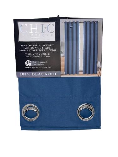 Blackout Curtain Blue 100%