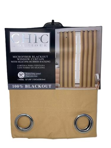 Blackout Curtain Gold 100%