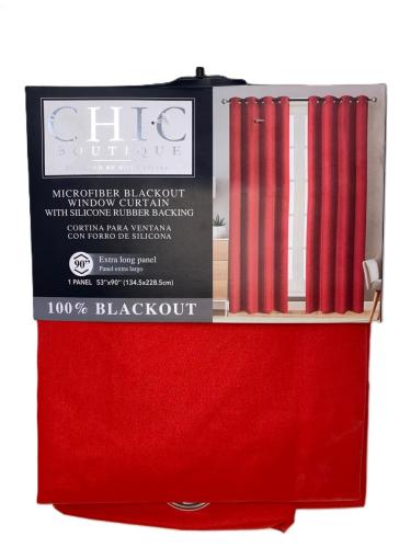 Blackout Curtain Red 100%
