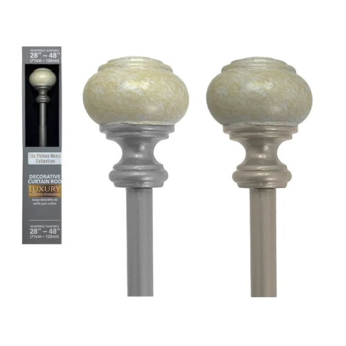 Metal Curtain Rod Brass 28"-48"
