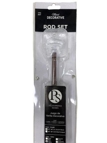 Curtain Rod Metal blk 28"-48"