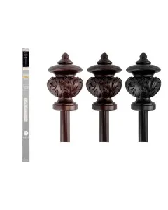 Curtain Rod 84"-120" Black