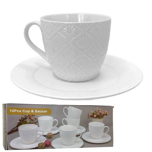 Cup & Saucer Set 12pc