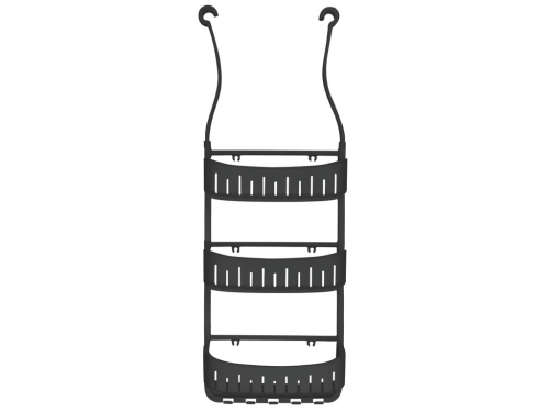 Plastic 3-Tier Shower Caddy Blk