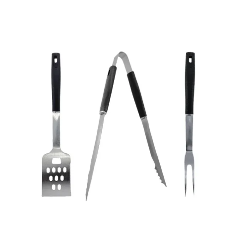 BBQ Utensils 3Pcs Silver/Black