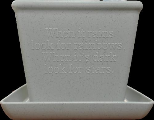 Flower Pot W Plate Square