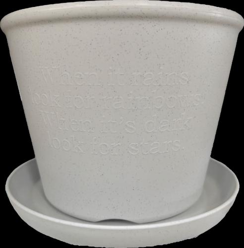 Flower Pot with Plate Round