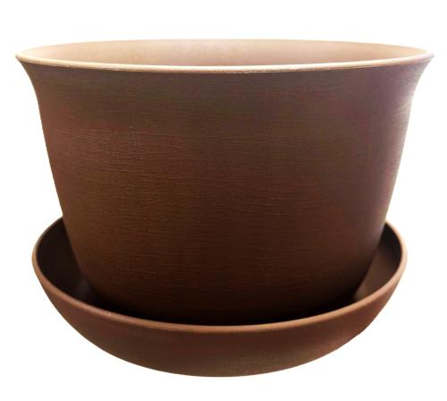 Flower Pot w/Plate Round