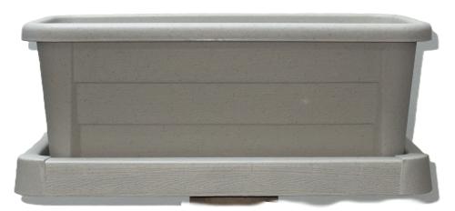 Flower Pot w/Plate Rectangle