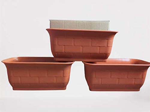 Flower Pot w/Plate Rectangle