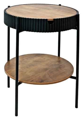 Metal Side Table w/Storage