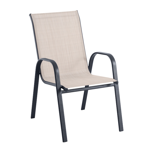  Steel Sling Stacking Chair Cream 