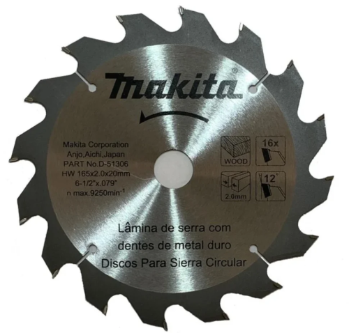 Blade Saw 16T 165x20mm