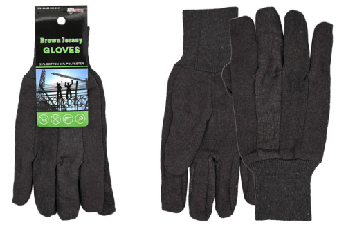 Brown Jersey Gloves