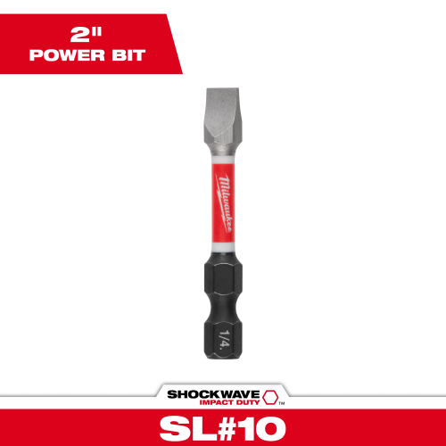 Power Bit Slotted 1/4 x 2