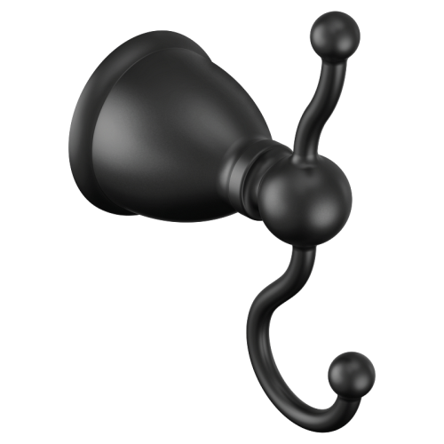 Double Robe Hook Matte Black