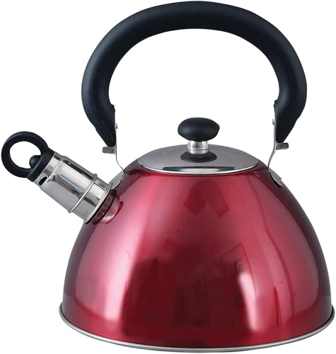 Tea Kettle 1.8qt Whistling Red