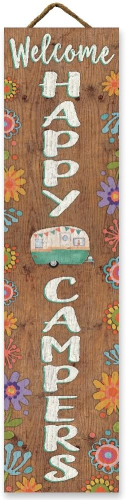 Sign 24x6" Welcome Happy Campers