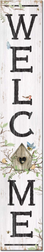 Sign 8x46.5" Welcome Birdhouse