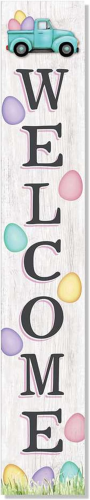 Sign 8x46.5"Welcome Egg Truck