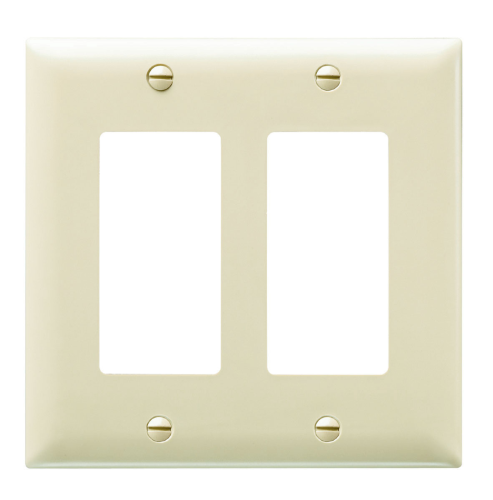 Plate Double Outlet Ivory