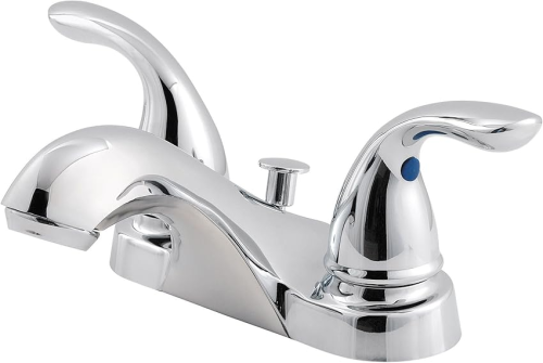 Bathroom Faucet Centerset Chrome  4" 2 Handle