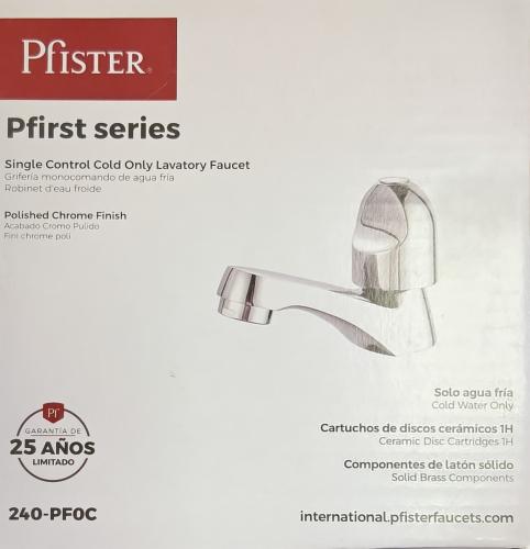 Bathroom Faucet 1/2" Turn Chrome 1 Handle