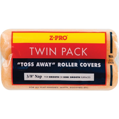Paint Roller 2pk 9"x3/8"