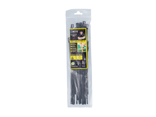 Resuable Zip Ties (#8,10,12) Black 30pk