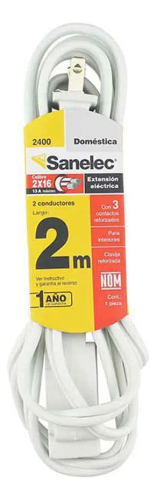 Extension Cord White 6.5'