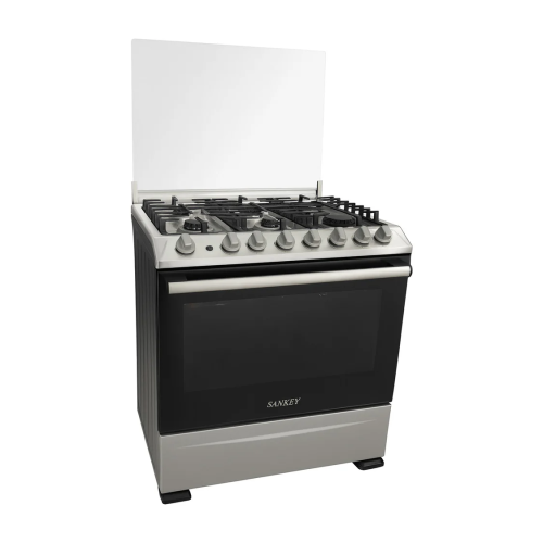 6Burner Gas Stove w/ Glass SS