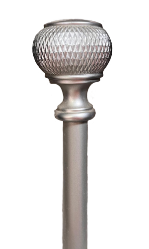 Curtain Rod 28-48" Ball Silver