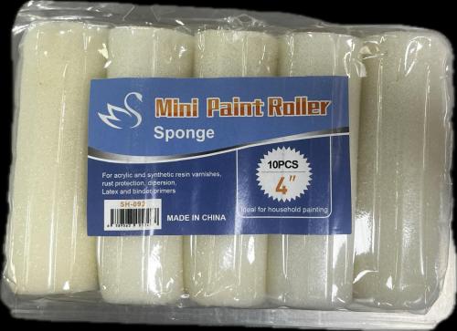 Paint Roller Set 4" 10pc Sponge