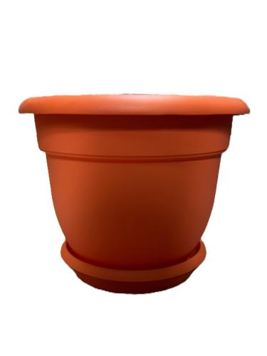Flower Pot Brown 9.5" w/Saucer