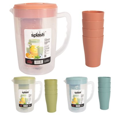 Pitcher(2L) w/Tumblers(8oz) 5pc