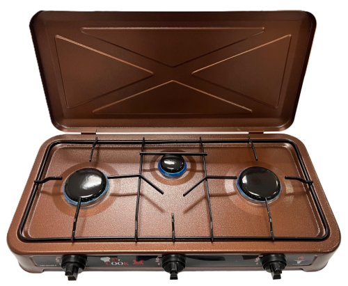 Stove Mr Cook Gas Red Alum 3Burn