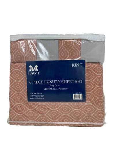 6pc Luxury Sheet Set King Size